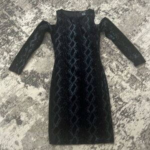 Black print dress XS